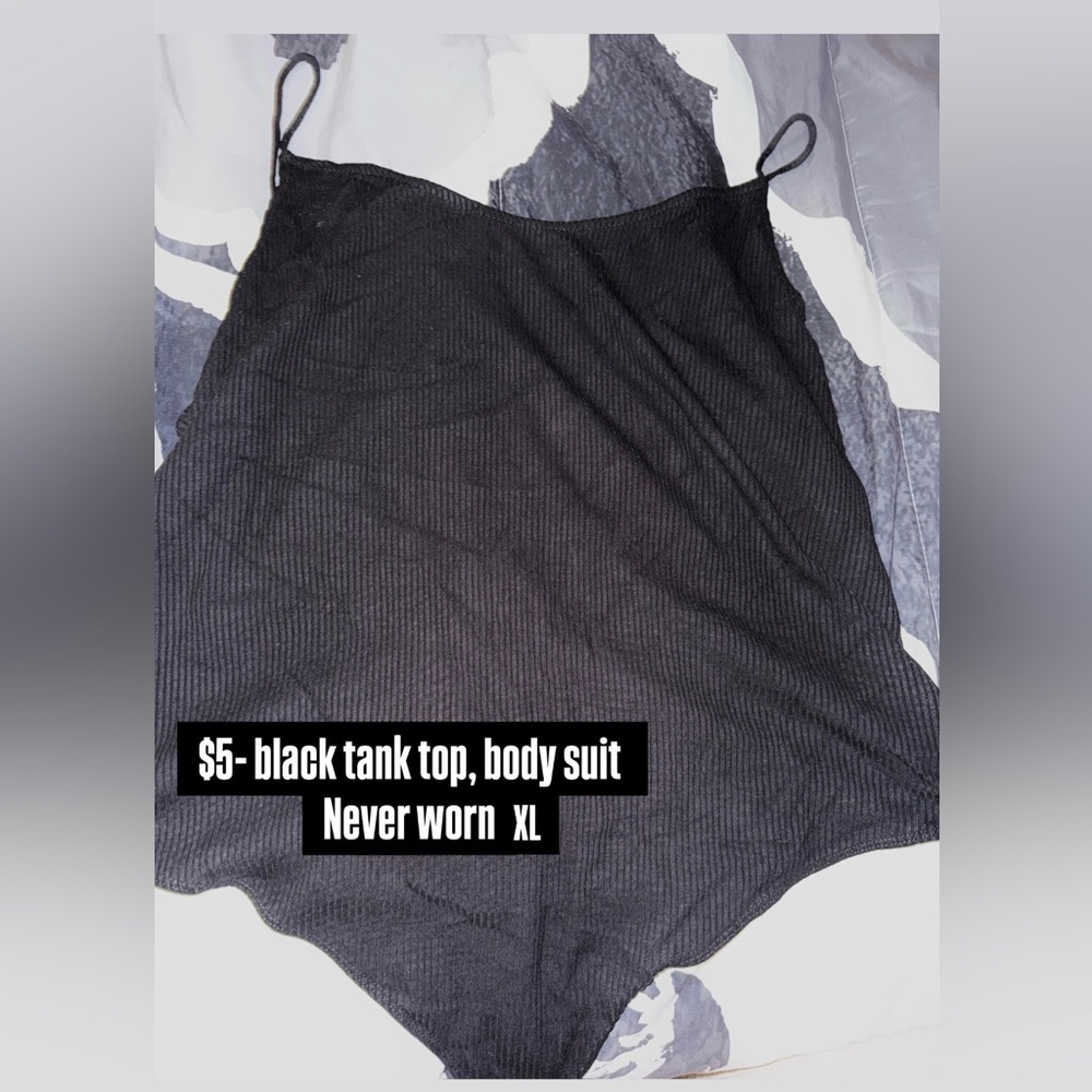 Black tank top body suit